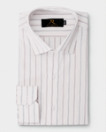 White Multi-Stripe Formal Shirt