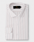 White Multi-Stripe Formal Shirt