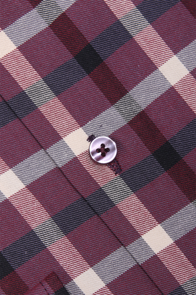 Burgundy Heritage Check Shirt