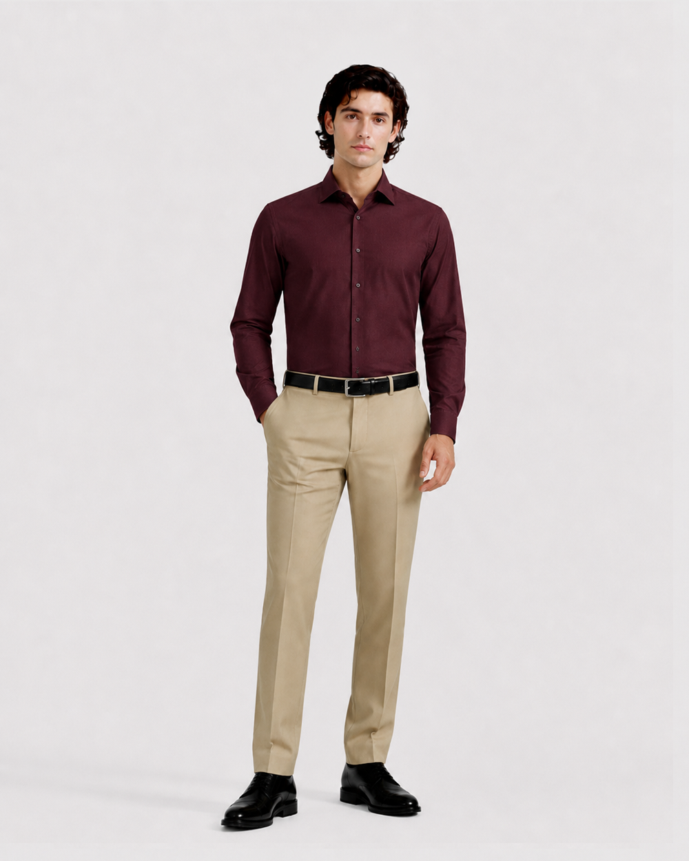 Wine Red Texture Shirt