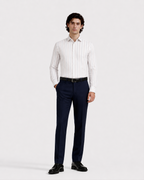 White Multi-Stripe Formal Shirt