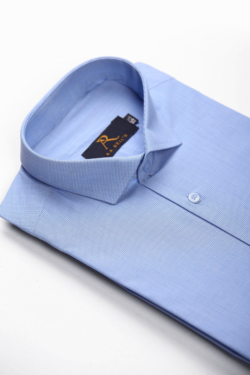 Crystal Blue Textured Shirt