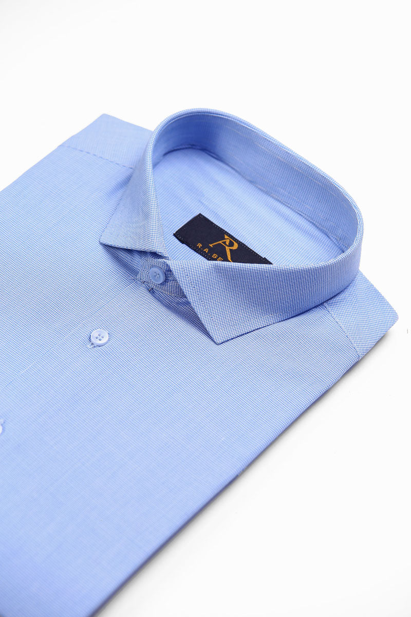 Crystal Blue Textured Shirt