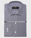Black Gingham Check Formal Shirt