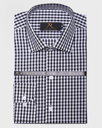 Black Gingham Check Formal Shirt
