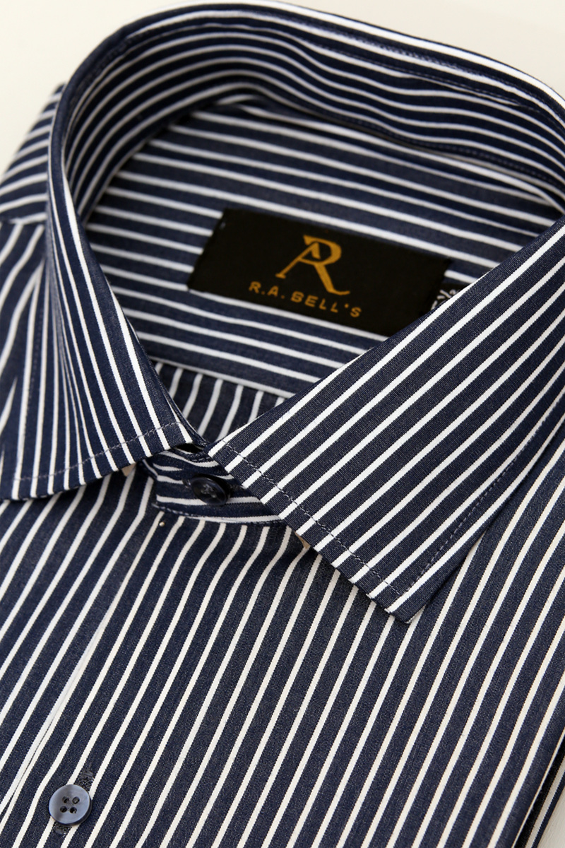 Prestige Navy Stripe Shirt