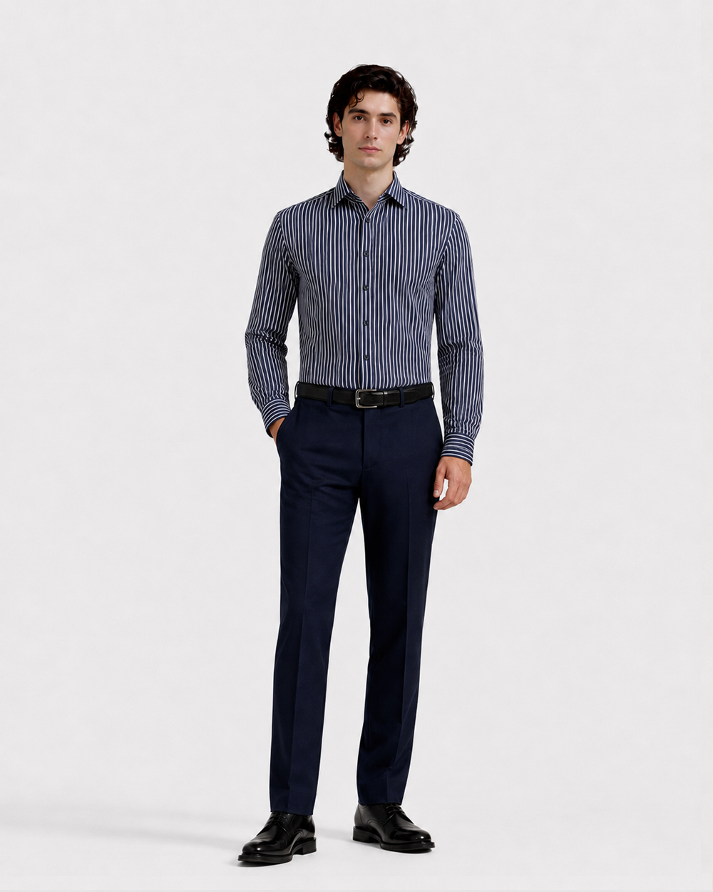 Prestige Navy Stripe Shirt
