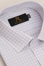 Powder Blue Gingham Shirt