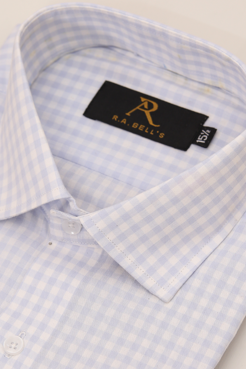 Powder Blue Gingham Shirt