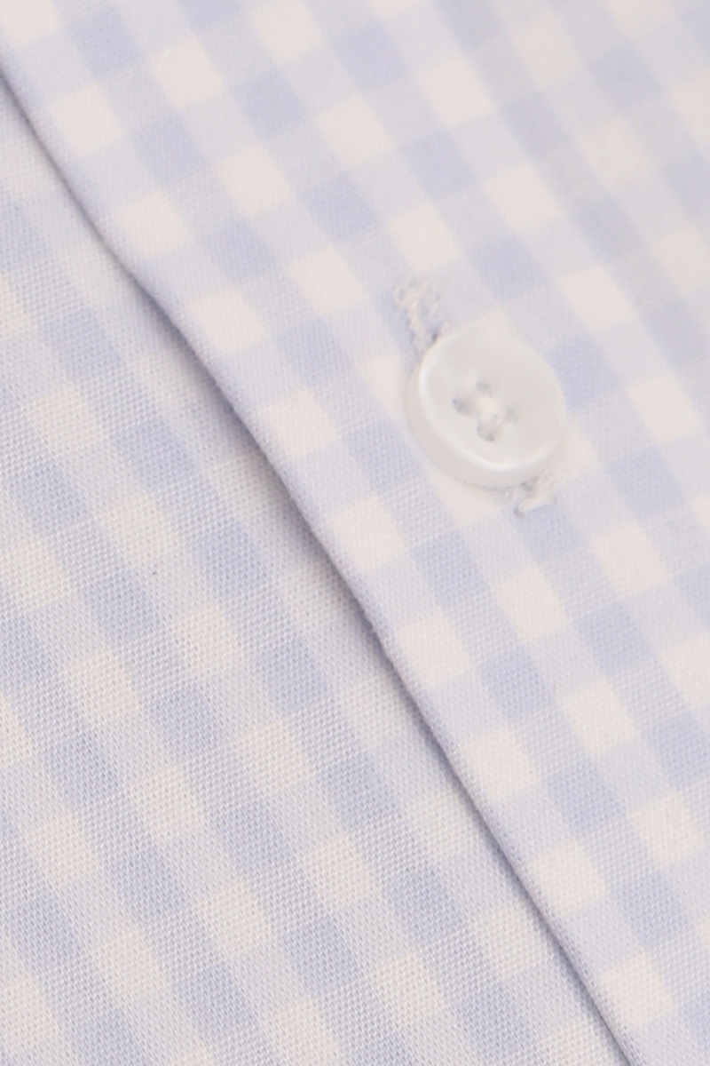 Powder Blue Gingham Shirt