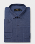 Double Pocket Blue Craftsman Shirt