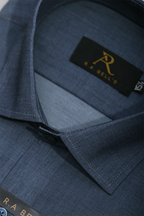 Steel Blue Textured Shirt (Copy)
