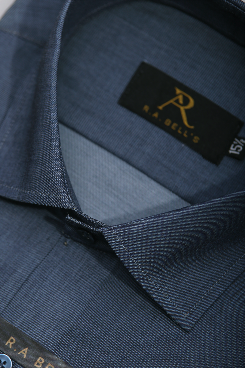 Steel Blue Textured Shirt (Copy)