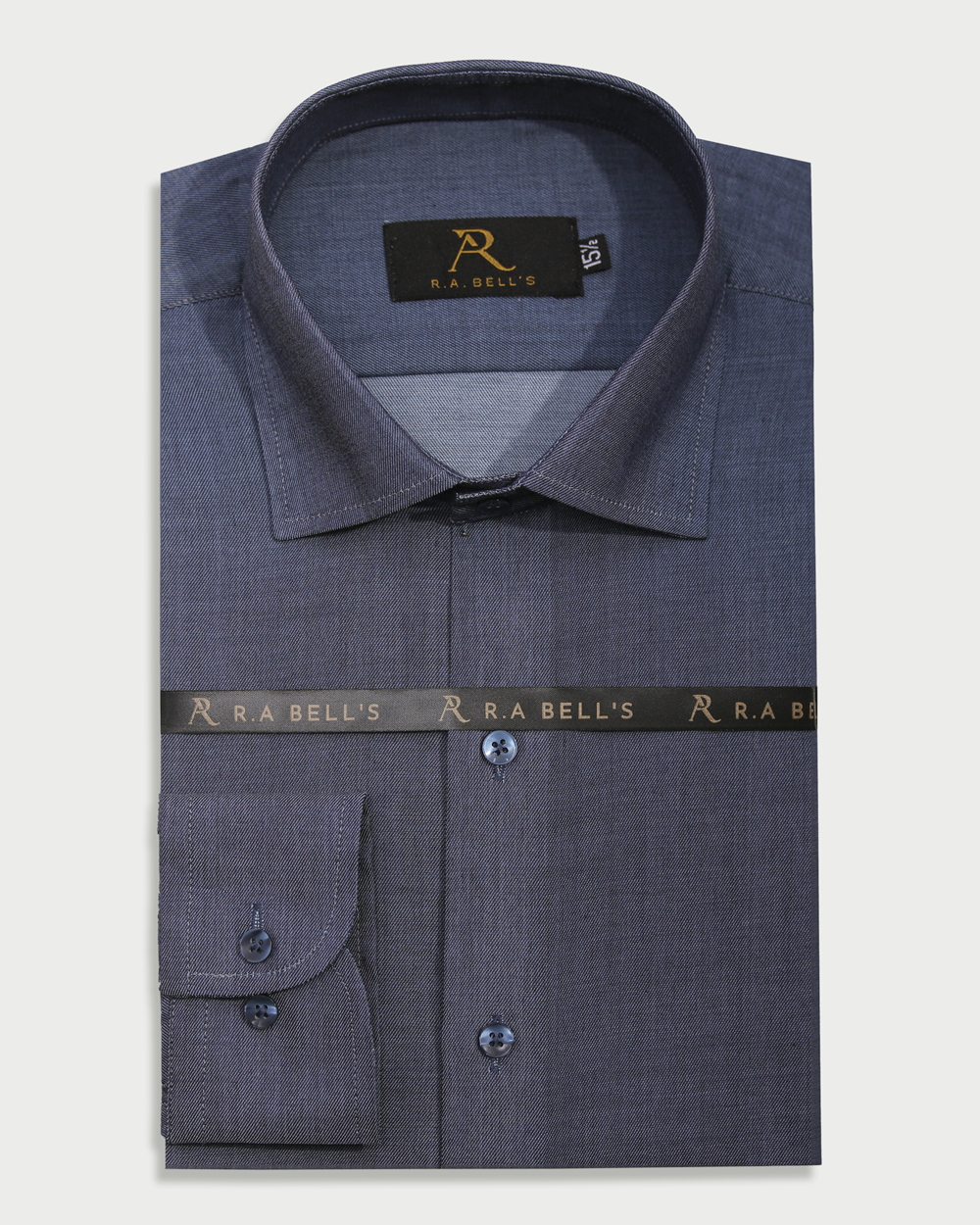 Steel Blue Textured Shirt (Copy)