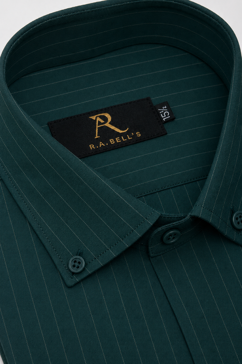 Emerald Pinstripe Formal Shirt