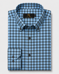 Blue & Charcoal Check Shirt