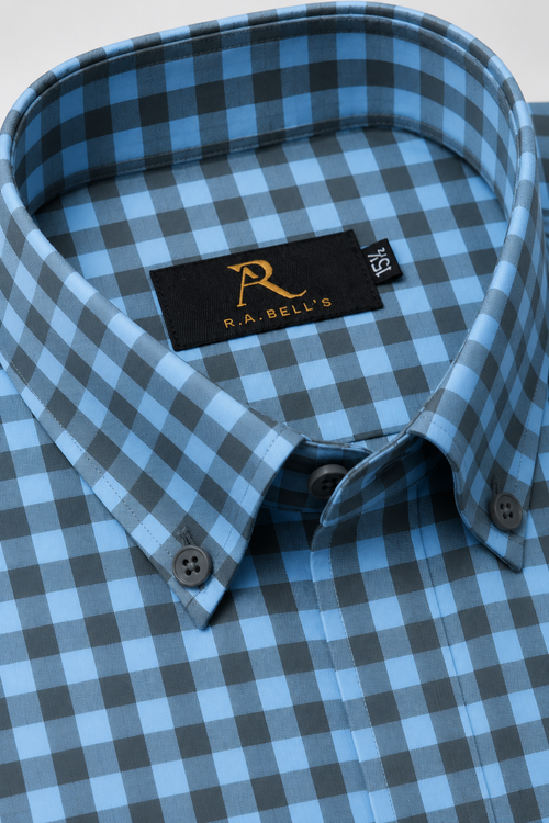 Blue & Charcoal Check Shirt