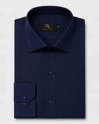 Navy Blue Linen Shirt