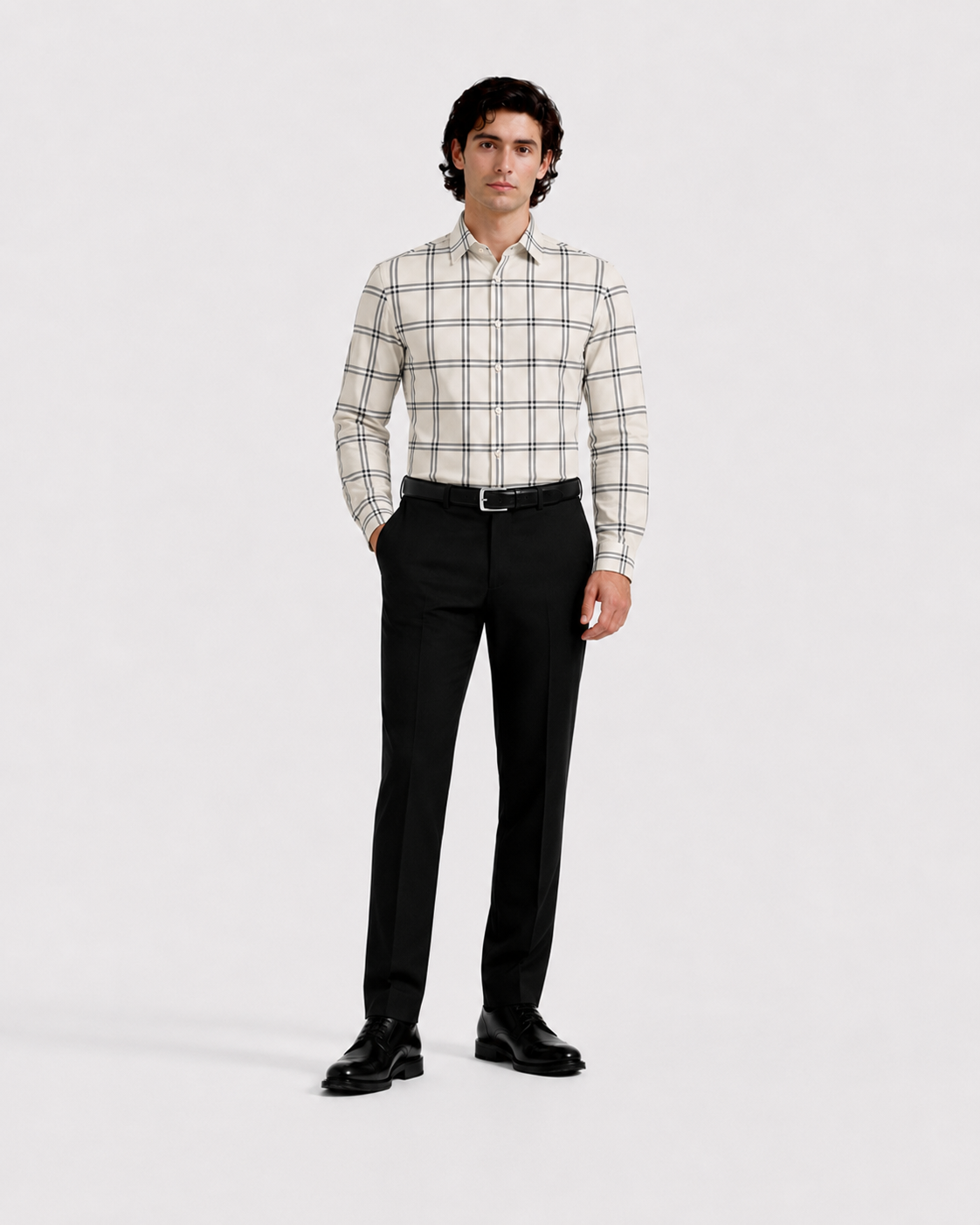 Stone Beige Check Shirt