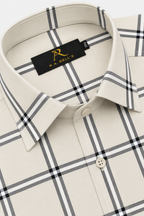 Stone Beige Check Shirt