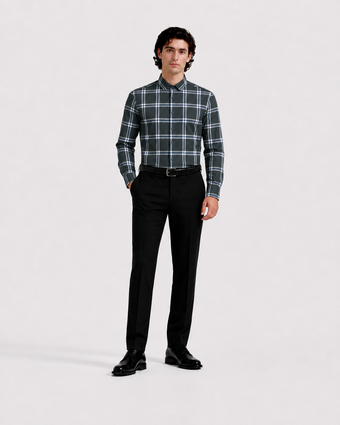 Slate Charcoal check shirt