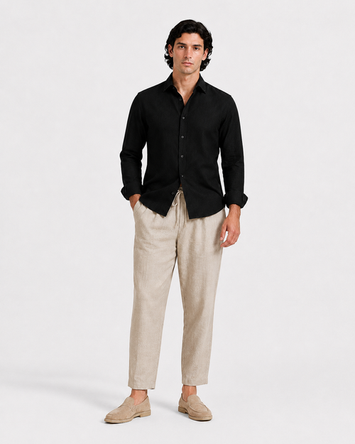 Black Linen Shirt