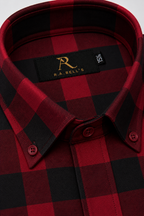 Red & Black Buffalo Check Shirt