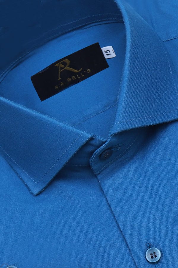 Mid Blue Plain Shirt